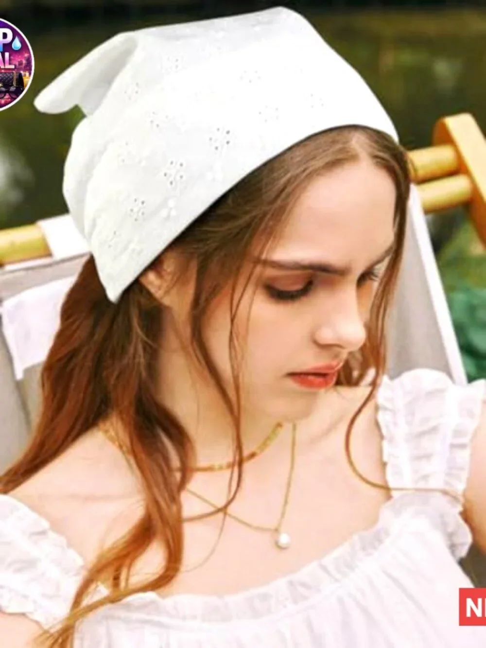 Polyester Fibre Hair Bandana Head Scarf Headband Adjustable